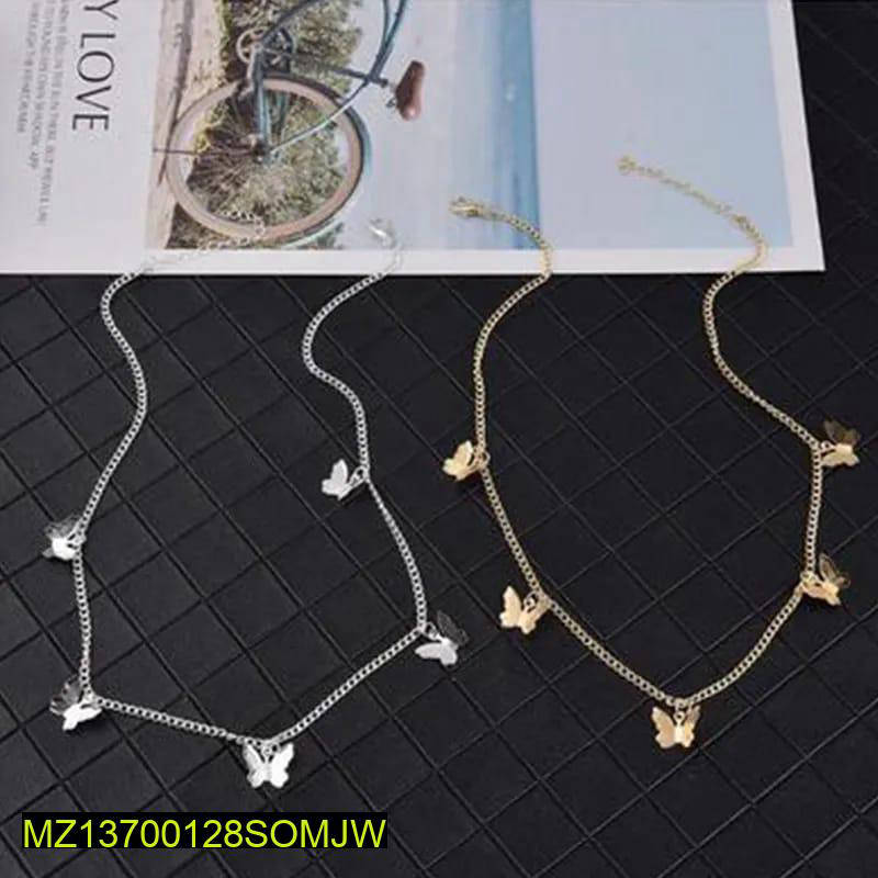 Alloy gold plated double layer butterfly pendant. Pack of 2