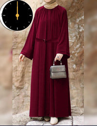 Multicolor Georgette Classic Abaya With Round Neck s Stoller