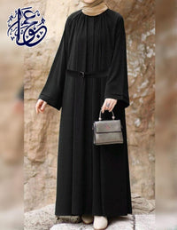 Multicolor Georgette Classic Abaya With Round Neck s Stoller