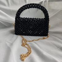 Chic Girls customized white beaded crossboby bag