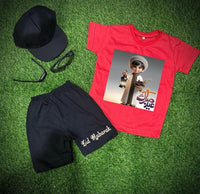 2pcs Boy's Girl's cotton jersey printed tracksuit