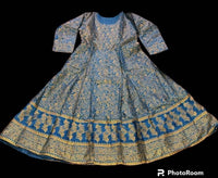 3 pcs womens stitched katan silk block printed maxi suit