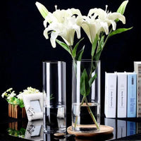 Techmanistan -1 Pc Acrylic Clear Cylinder Flower Vase 25*10