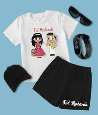 2pcs Boy's Girl's cotton jersey printed tracksuit