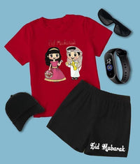 2pcs Boy's Girl's cotton jersey printed tracksuit